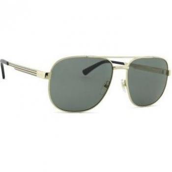 Gucci GG1223S 002 60 Gold Frame Grey Lens Sunglasses for Men, Size: 60 MM