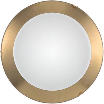 Plafón dorado MOON de 3 focos, Ø 50 cm, diseño Leaf de Kolarz