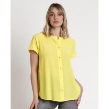 Camisa Manga Corta Fluida para Mujer en color amarillo de la marca Admas