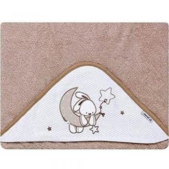 Pirulos 00713110 - Maxicapa, diseño luna, 100 x 100 cm, color blanco y lino