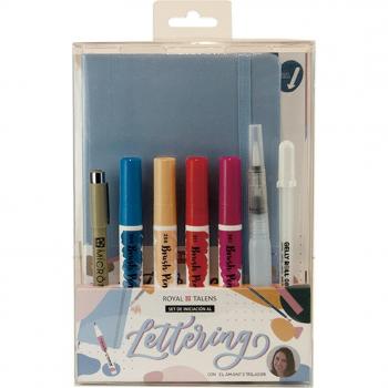 Set de Lettering Talens Azul 21x15x4cm Kit para Principiantes