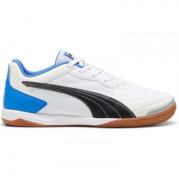 Zapatillas de fútbol sala Puma Pressing IV Blanco/Azul, Talla 43, diseño ligero y cómodo, suela de goma para mejor tracción en superficies interiores