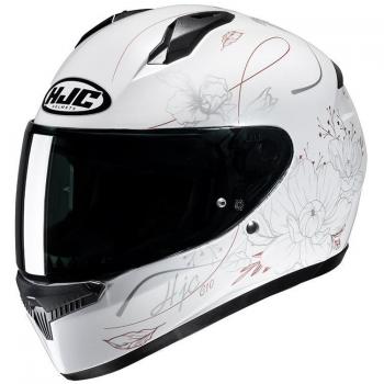 HJC Casco Integral C10 Epik Policarbonato Ventilado - Juvenil a Adulto XS-XXL Blanco-Rosa
