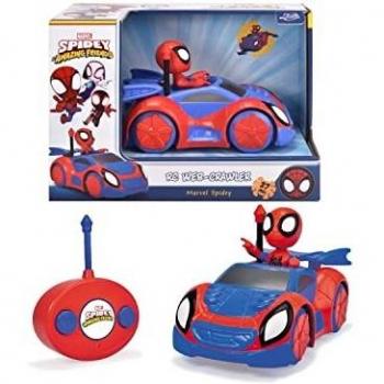 Jada- Vehículo Radio Control Spidey Web Crawler con Figura de Spidey, Escala 1:24 (203223000