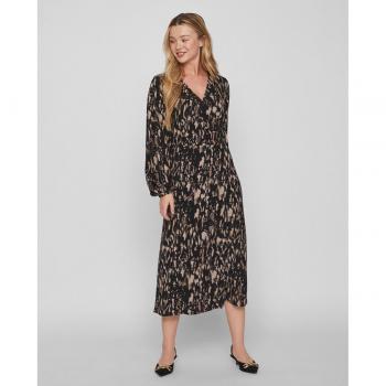 Vila - Vestido midi de manga larga