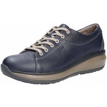 Joya Athena Women's Casual and Athletic Shoes - Authentic Full Grain Velour Leather - Dark Blue