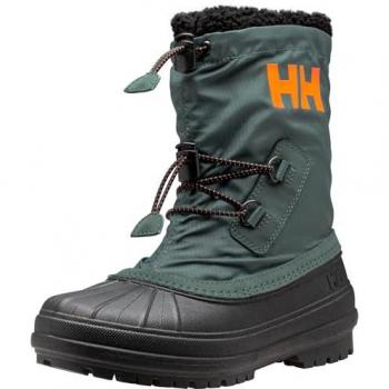 Botas Helly Hansen Varanger Insulated para nieve unisex infantil, color verde y naranja, talla 27