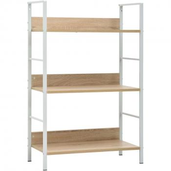 vidaXL 3-Layer Book Shelf Oak 60x27.6x90.5 cm Engineered Wood