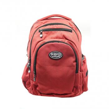 Mochila Multizipper Granate Wave con 5 Cremalleras y Compartimentos Organizadores