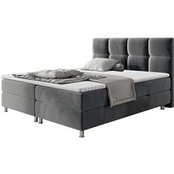 Continental Boxspring Bed with Storage - 160x200 cm - Upholstered Double Mattress - Fresh 32 - Dave