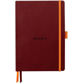 Cuaderno de Tapa blanda A5 Rhodiarama - Dot (puntado) Burdeos