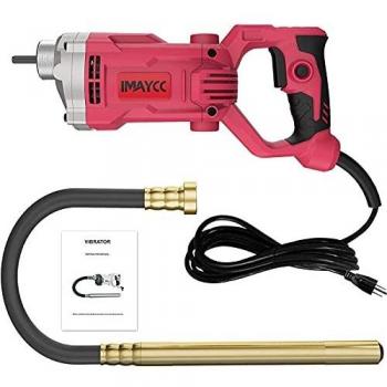 IMAYCC Vibrador de Hormigón, Actualizado 1500W Vibrador, Vibrador de Botella Vibrante Interno de 4200rpm, con Varilla Vibratoria 2M, para Construcción de Carreteras, Túneles, Puentes, Casas, etc.
