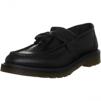 Dr Martens Adrian Unisex Polished Leather Tassel Loafers - Black - Size 42