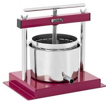 Prensa para fruta de acero inoxidable de 3 L con bandeja colectora y tubo de salida