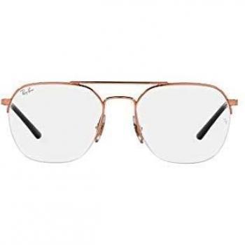 Ray-Ban 0RX6444 3094 51 Unisex Square Gold Eyeglasses