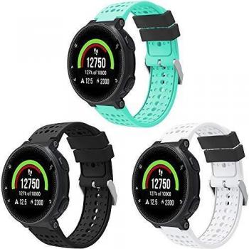 TOPsic Garmin Forerunner 235 Correa, Reemplazo Suave Silicona Watch Band Deportiva Accessorios de Reloj Pulsera Ajustable Correa para Garmin Forerunner 235/220/230/620/630/735 Correa