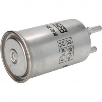 Filtro de combustible MANN-FILTER WK 6038, tipo: filtro de combustible, características: diseño optimizado para una filtración eficaz, alta capacidad de retención de suciedad, resistencia a la corrosión y durabilidad, fácil instalación y