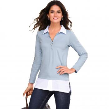 VENCA Camiseta Efecto Doble by Vencastyle,Azul Claro,3XL