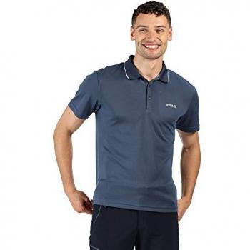 Regatta Maverick V-Polo Deportivo De Secado Rápido T-Shirts/Polos/Vests, Hombre, Dark Denim, M