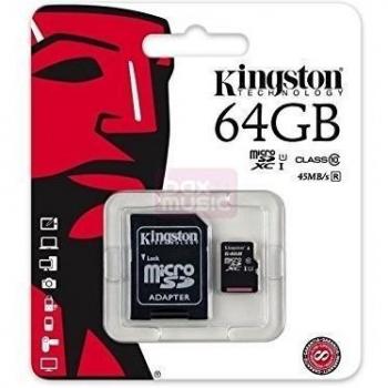 Tarjeta Micro SD, SDXC 64 GB, clase 10, UHS-1-Adaptador para Yezz Andy A5, 1 GB