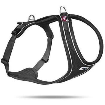 Arnés para perros Curli Belka Comfort XL (30-45 kg) Air mesh Negro