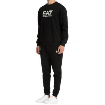 Chándal EA7 Emporio Armani 6DPV64_PJVTZ para hombre, mezcla de algodón negro, tamaño 3XL, casual, deportivo, multideporte