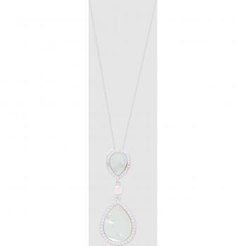 Colgante Sweet Dreams de Plata con Nácar, Cuarzo Rosa y Circonitas