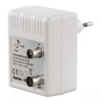Amplificador de Señal de TV Hama 20 dB para DVB-T2 y Cable