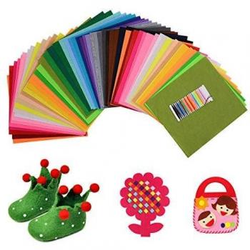 HellDoler Fieltro Manualidades,60 Piezas Hoja de Fieltro Tela de Fieltro Telas Manualidades para Patchwork Costura DIY Artesanías de Bricolaje Manualidades,28cm x 30cm