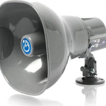 AtlasIED AP-15T 15W Omni-Purpose Passive Horn Loudspeaker, Gray