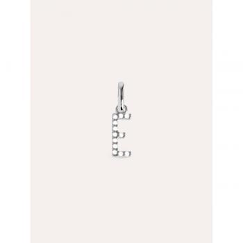 Colgante Singularu Letter Spark Letra E en Plata de Ley 925 con Baño de Rodio