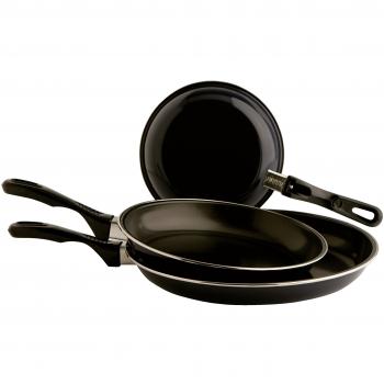 Quid 3530001 - Set de 3 Sartenes 20/25/30 Cm          Esmalte Quid , Color Negro , 45x32x10 cm