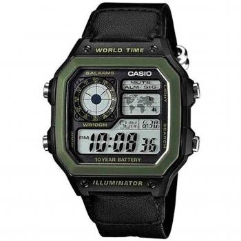 Casio AE1200WHB-1BV Men's Digital Resin Watch with 10-Year Battery Life
