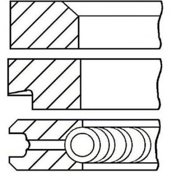 Juego de aros de pistón GOETZE ENGINE 08-438500-00