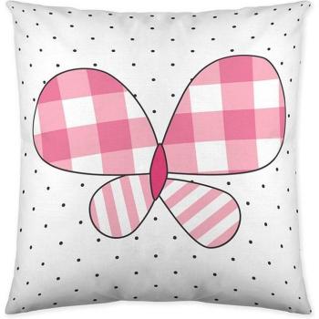 Funda de cojín vacío infantil 100% algodón vichy butterflies 50x50 cm Cool Kids fabricado en España