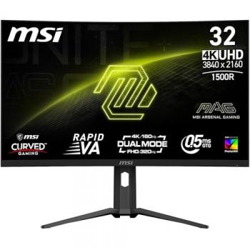 MSI MAG 321CUPDFDE Monitor de Gaming Curvo 31.5 FHD/4K Ultra HD 3840 x 2160, 320Hz/160Hz, VA, Tiempo de Respuesta 0