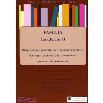 Cuadernos Prácticos Bolonia. Familia. Cuaderno II. Disposiciones generales del régimen económico. Las capitulaciones y las donaciones por razón de matrimonio.
