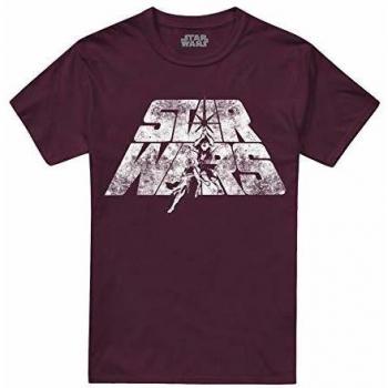 Star Wars Retro Logo Camiseta, Rojo