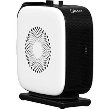 Termoventilador Cerámico Portátil Midea 1500W con Termostato Ajustable, Bajo Consumo, Blanco y Negro