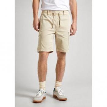 Pepe Jeans Men's Casual Cargo Shorts - Light Beige, Size W36