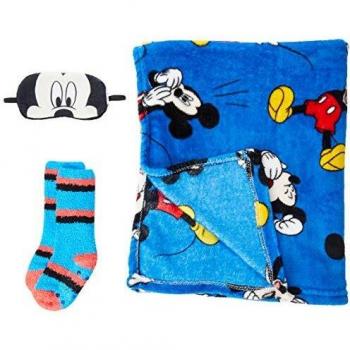 Cerdá Set Regalo Manta Mickey Calentadores, Azul