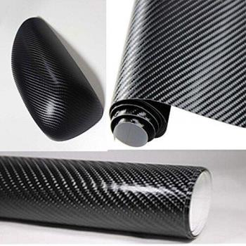 Vinilo adhesivo impermeable de efecto fibra de carbono para forrar componentes de coche, de 152 x 30 cm