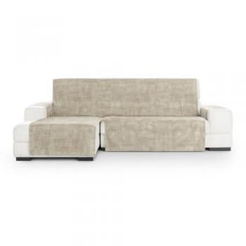 Eysa Funda de sofá chaise longue izquierda práctica beige 240 cm, brazo corto, medida 100 x 110 x 300 cm