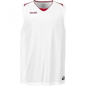 Spalding Bekleidung Teamsport Attack Tank Top - Camiseta de baloncesto para hombre, blanco / rojo, XXXXL