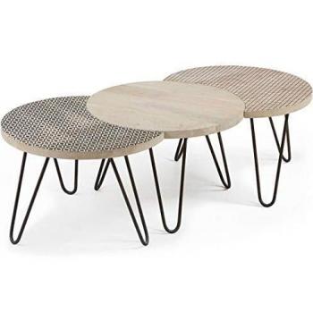 Kavehome Set de 3 mesas Houp
