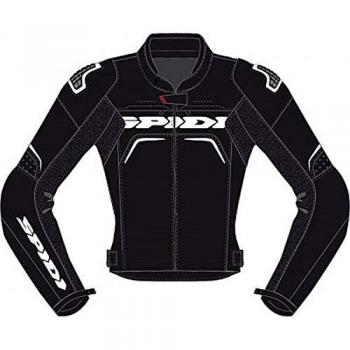 Chaqueta de Moto de Cuero para Damas Spidi Evorider 2 - Negro y Blanco - Talla 44