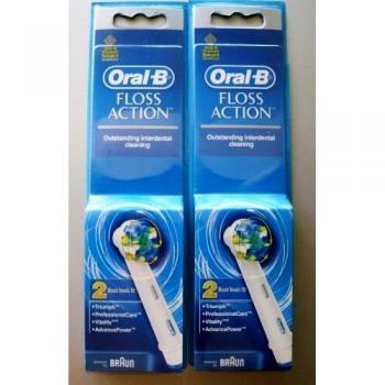 Oral-B FlossAction 2-Pack Electric Toothbrush Replacement Heads