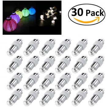 LEORX 30 piezas Mini LED Bombillas Luz Blanco cálido sin-parpadear para Iluminación en Globos y Celebración banquete de boda de la Partido Decoración
