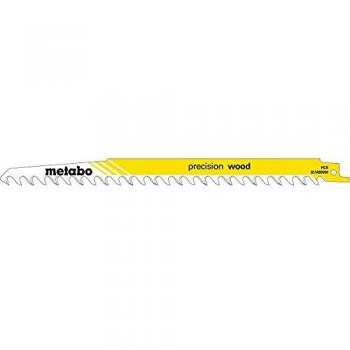 Metabo 631490000 631490000-Blister de 5 Hojas de Sierra de Sable para Madera leña. Triscado, Afilado HCS 240 x 1,25 mm