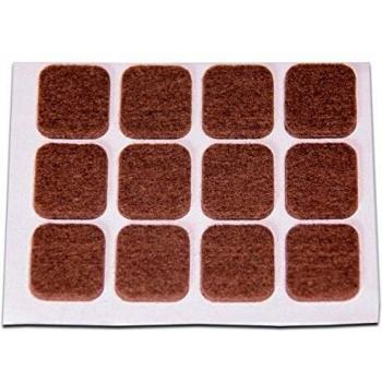 Brinox B76120M Deslizadores de fieltro sintético, Marrón, 20x23 mm, Set de 12 Piezas